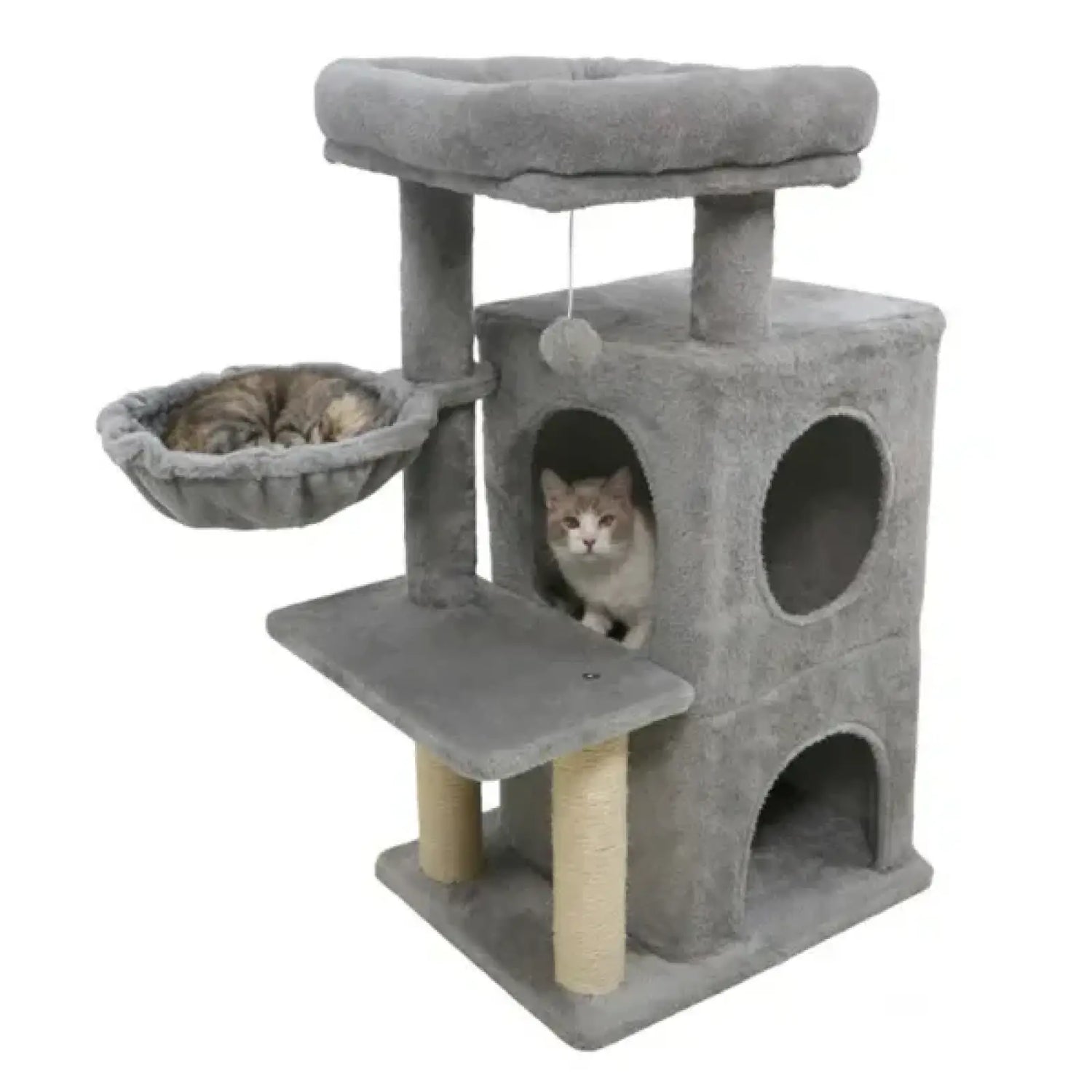 Cat Tree 33.5" Multi Level Condo with Sisal Posts