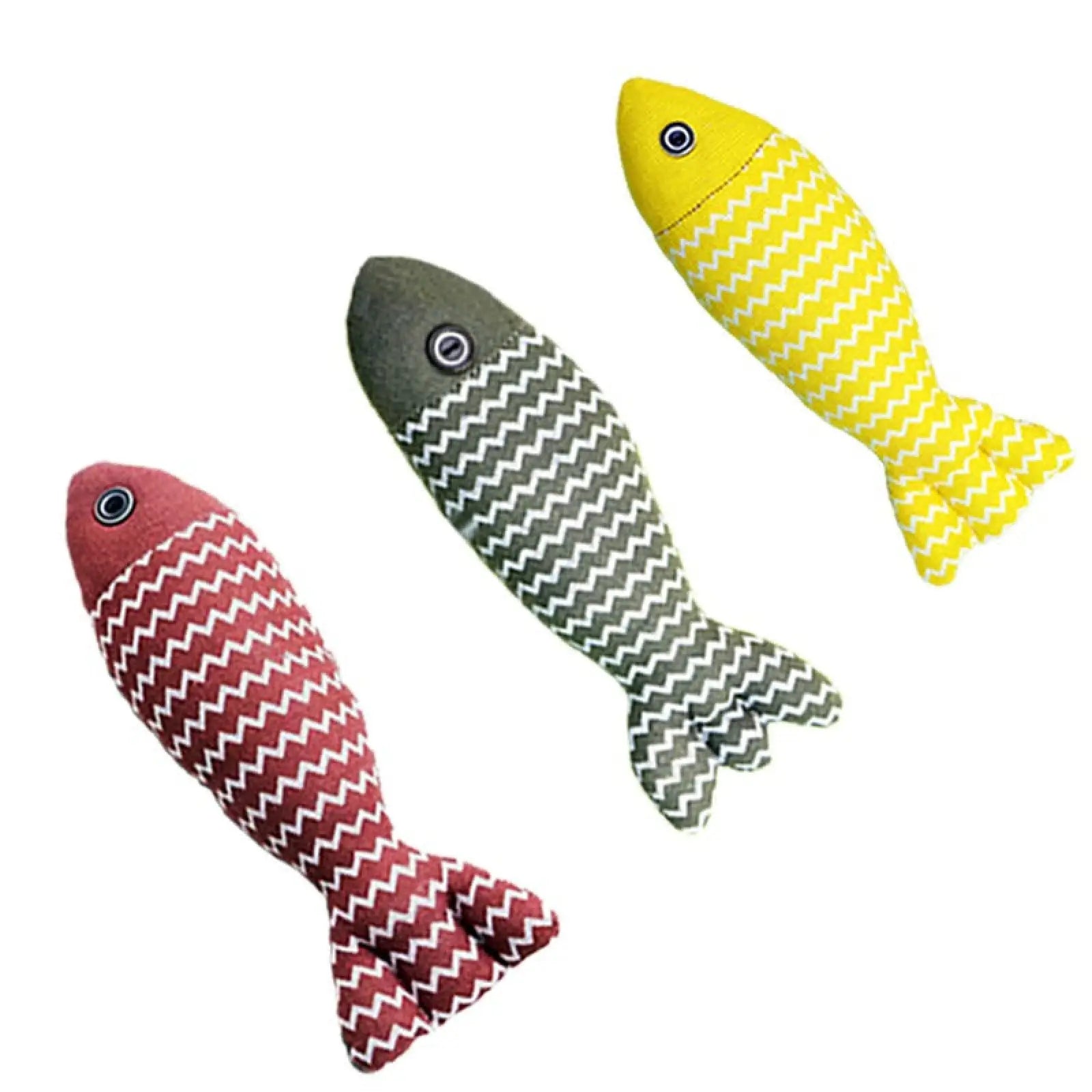 Catnip Fish Toy for Cats of All Ages 3 Colors