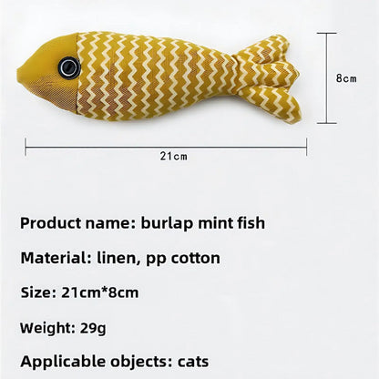 Catnip Fish Toy for Cats of All Ages 3 Colors