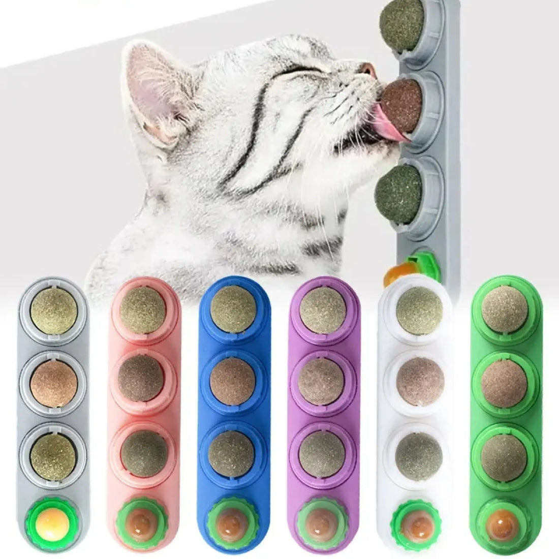 Catnip Silvervine 4 in 1 Rotating Wall Toy Ball