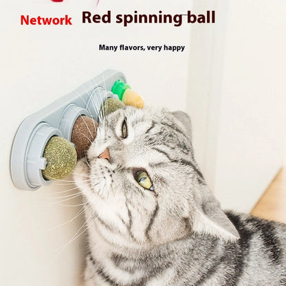 Catnip Silvervine 4 in 1 Rotating Wall Toy Ball