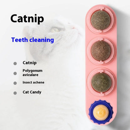 Catnip Silvervine 4 in 1 Rotating Wall Toy Ball