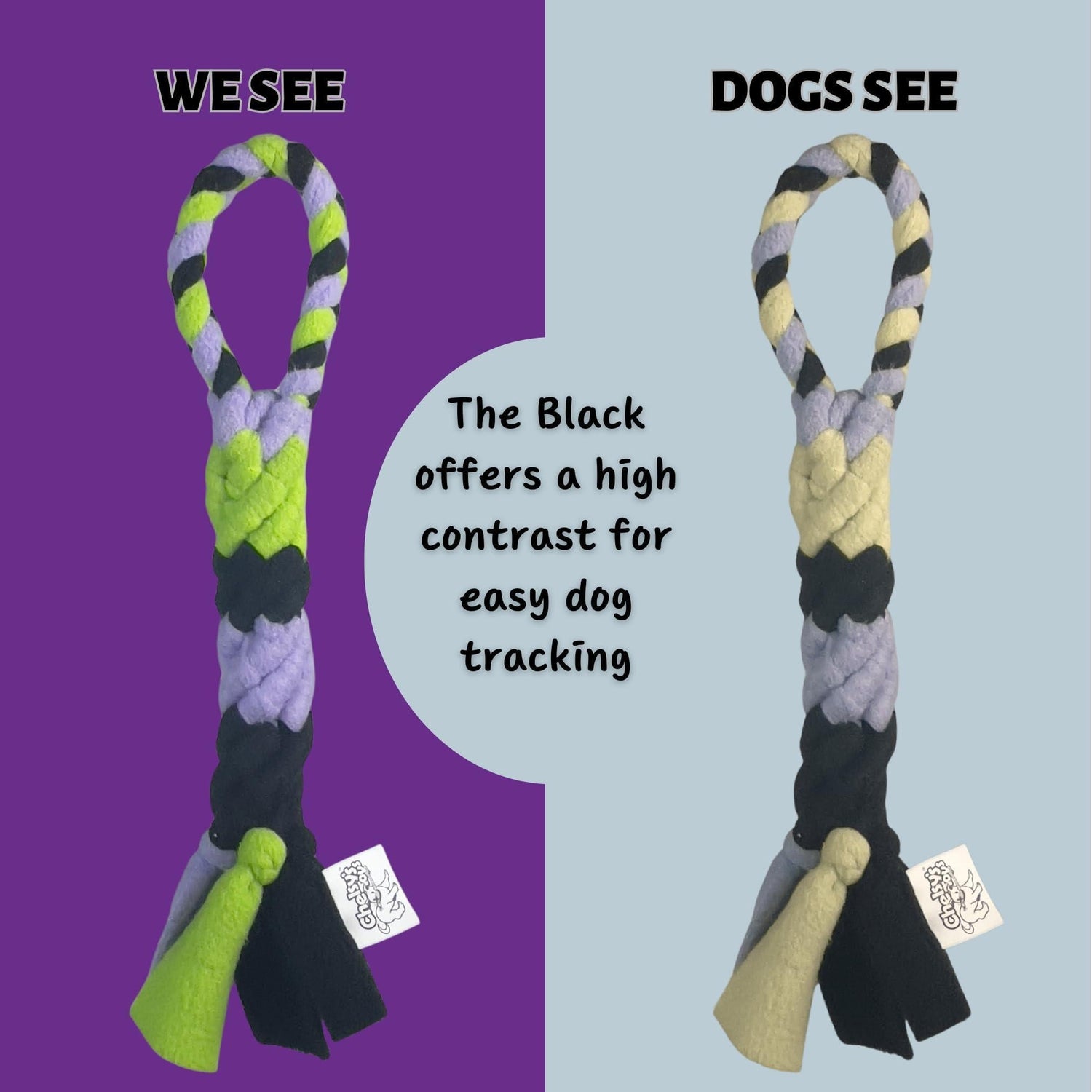 Interactive Tug &amp; Treat-Dispenser Toy for Dogs Teething Relief Lavender