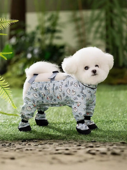 Cartoon Print Pet Jumpsuit