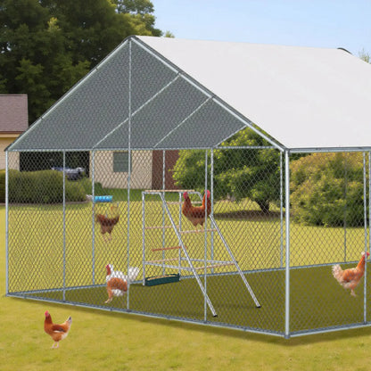 Chicken Perch 4 Tier Metal and Wood Outdoor Activity Stand