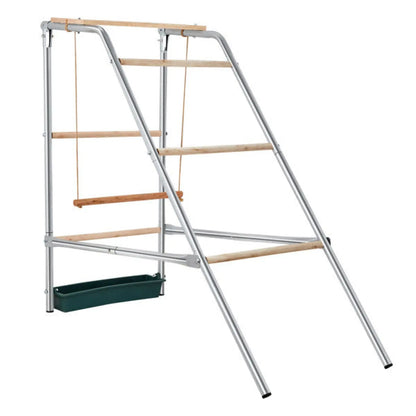 Chicken Perch 4 Tier Metal and Wood Outdoor Activity Stand