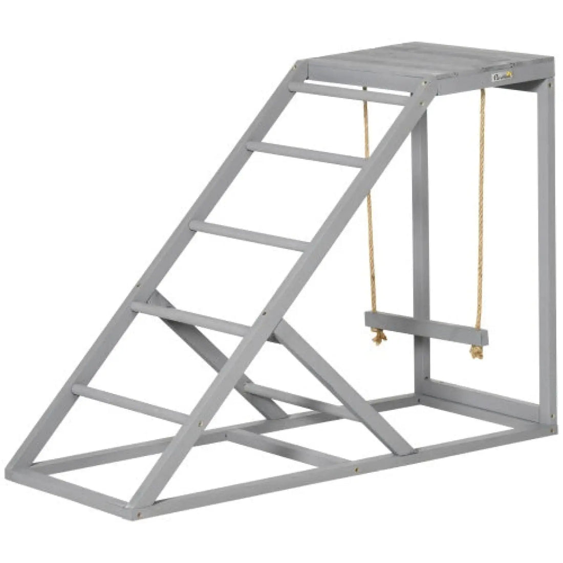 Chicken Toy Swing Set with Perch and Hen Ladder Grey