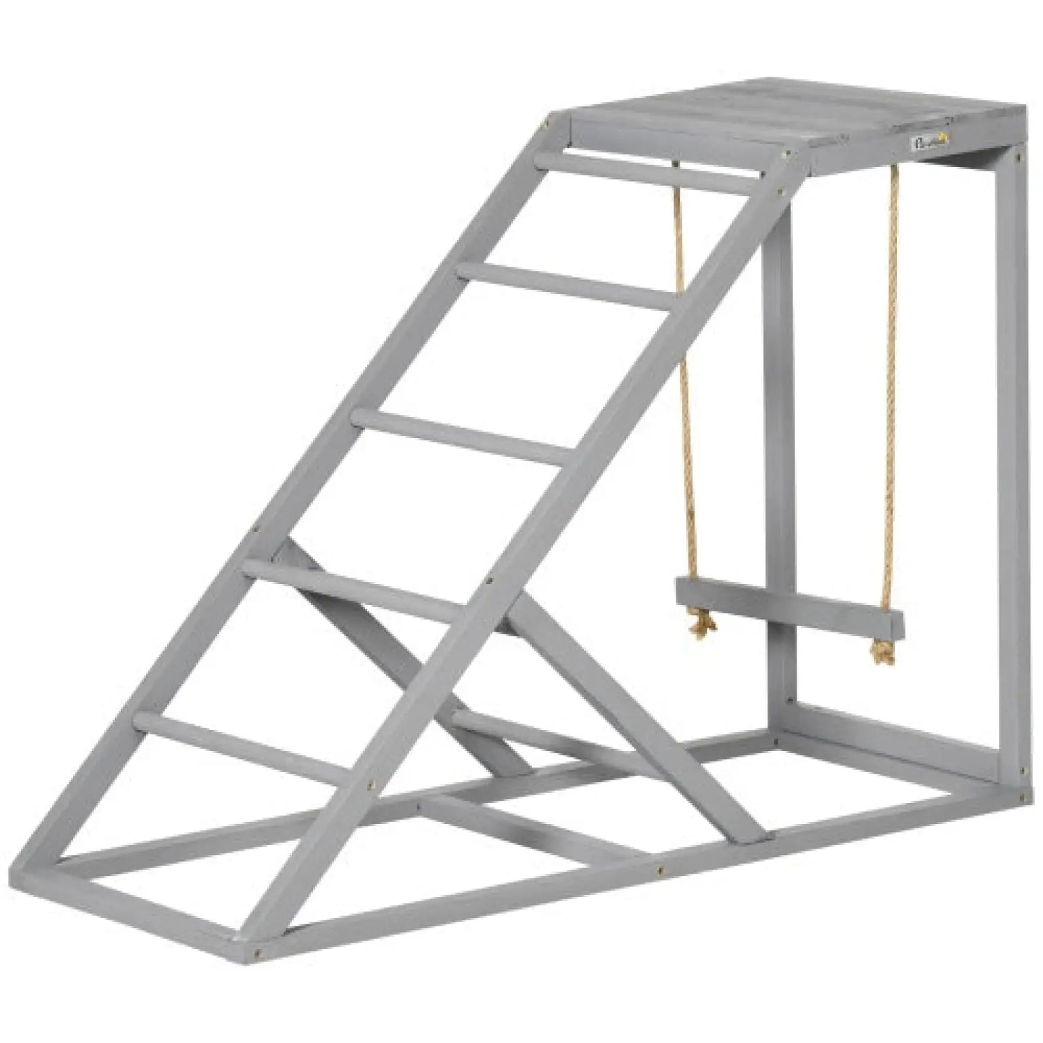 Chicken Toy Swing Set with Perch and Hen Ladder Grey