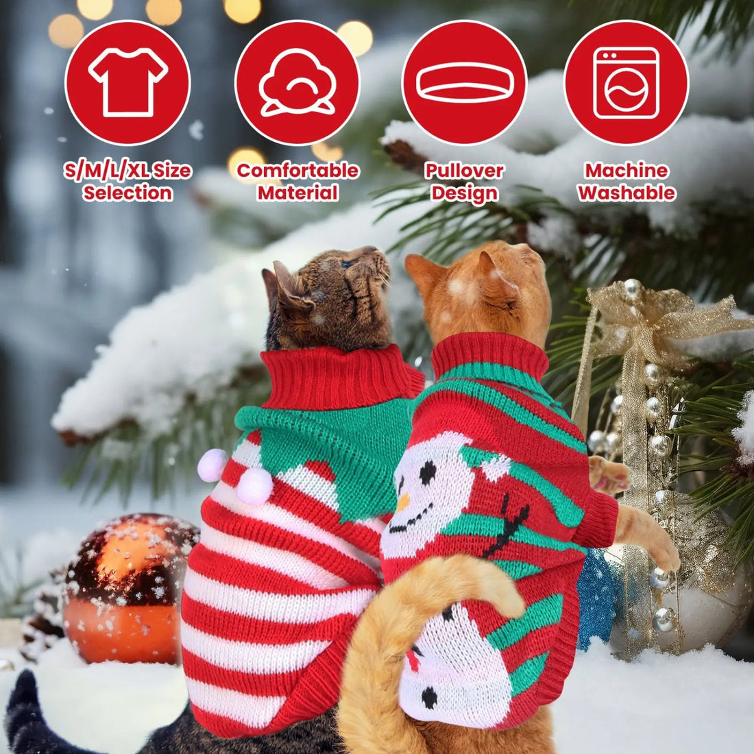 Christmas Pet Sweater Holiday Dog and Cat Clothes