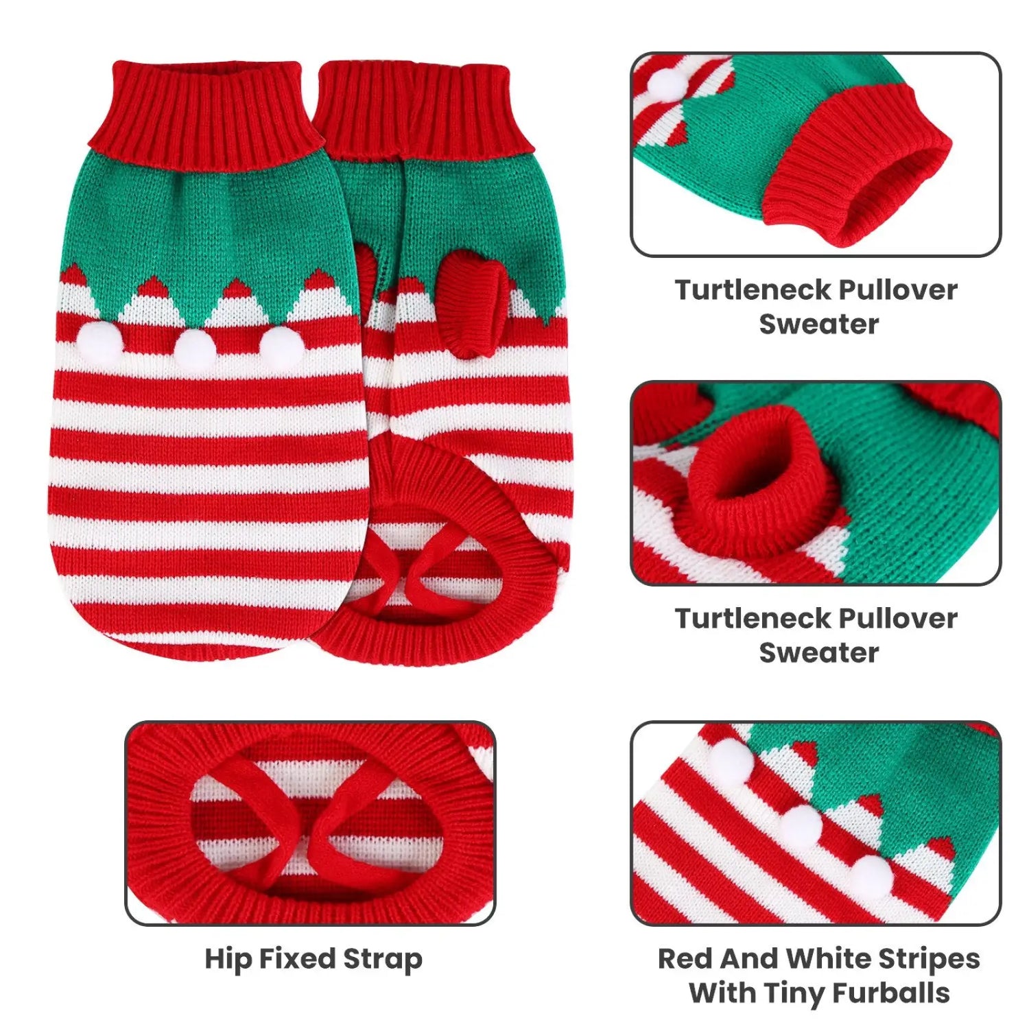 Christmas Pet Sweater Holiday Dog and Cat Clothes