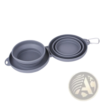 Collapsible Dog Bowl Double Silicone Travel Set
