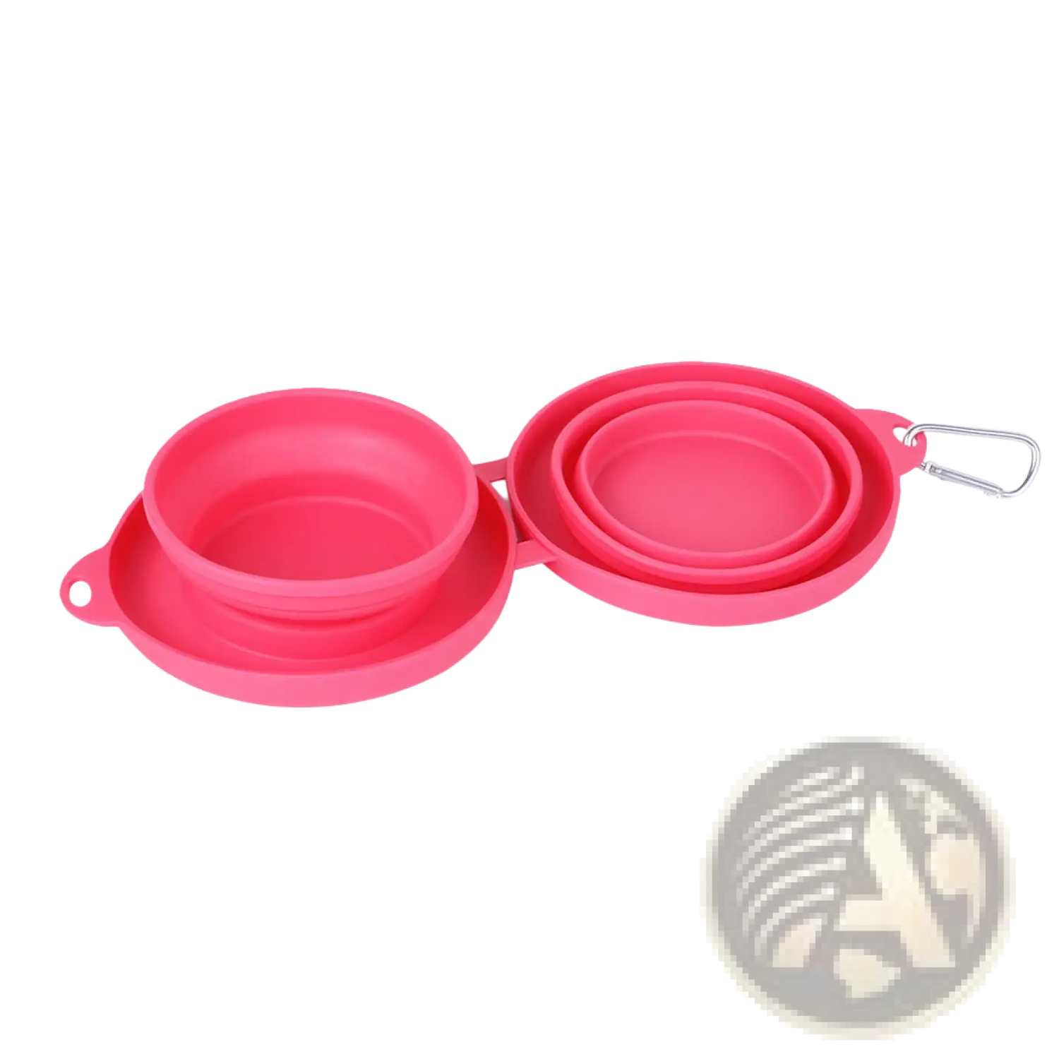 Collapsible Dog Bowl Double Silicone Travel Set