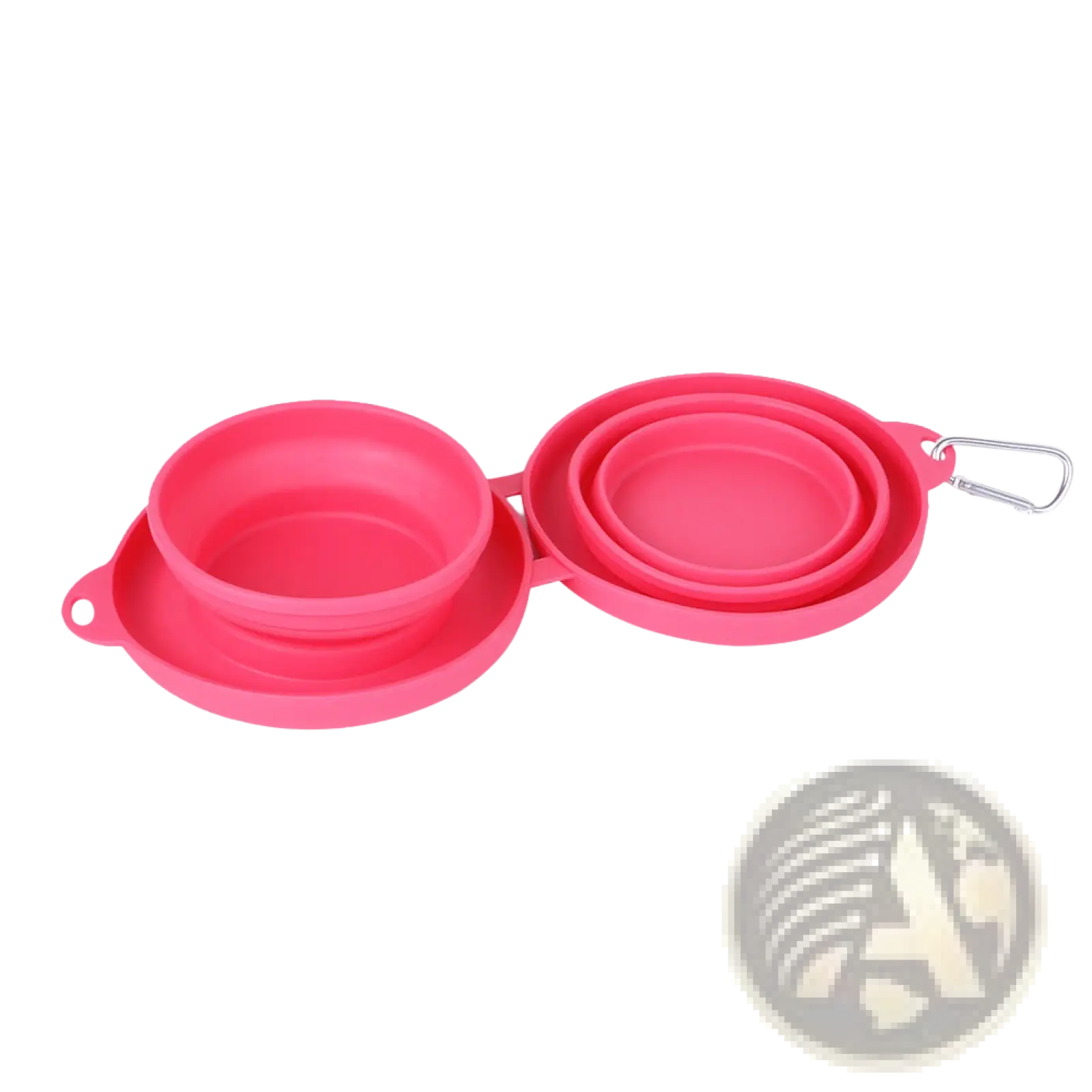 Collapsible Dog Bowl Double Silicone Travel Set