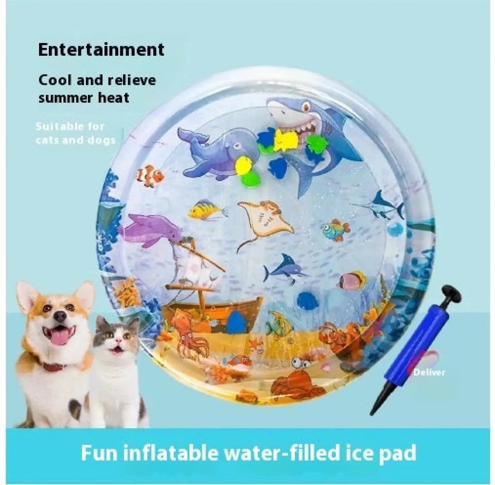 Cooling Water Sensory Play Mat for Cats and Dogs