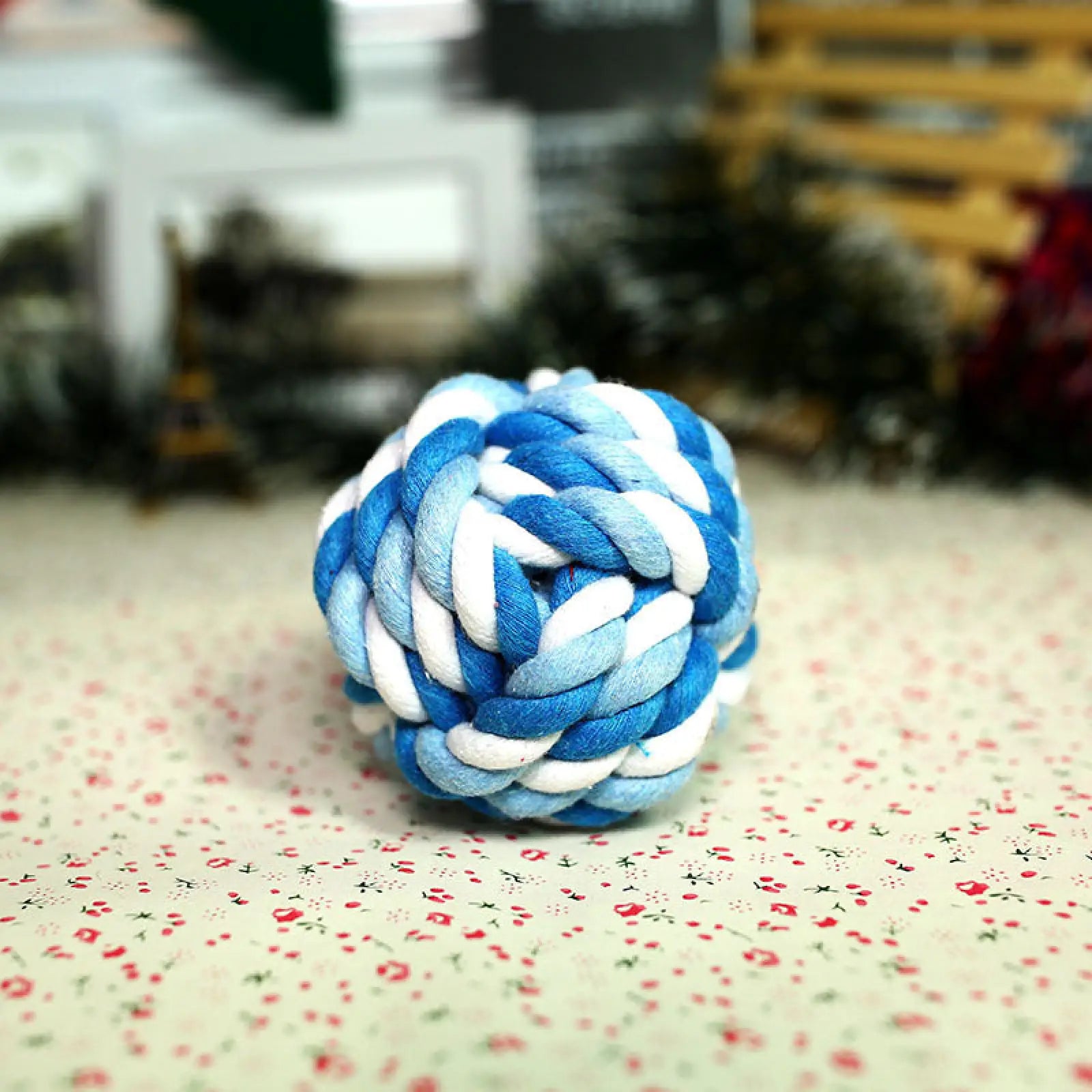 Cotton Rope Ball Dog Toy Durable Hand Woven 7cm Pet Toy