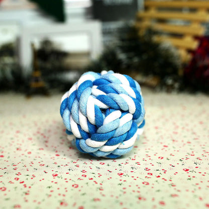 Cotton Rope Ball Dog Toy Durable Hand Woven 7cm Pet Toy