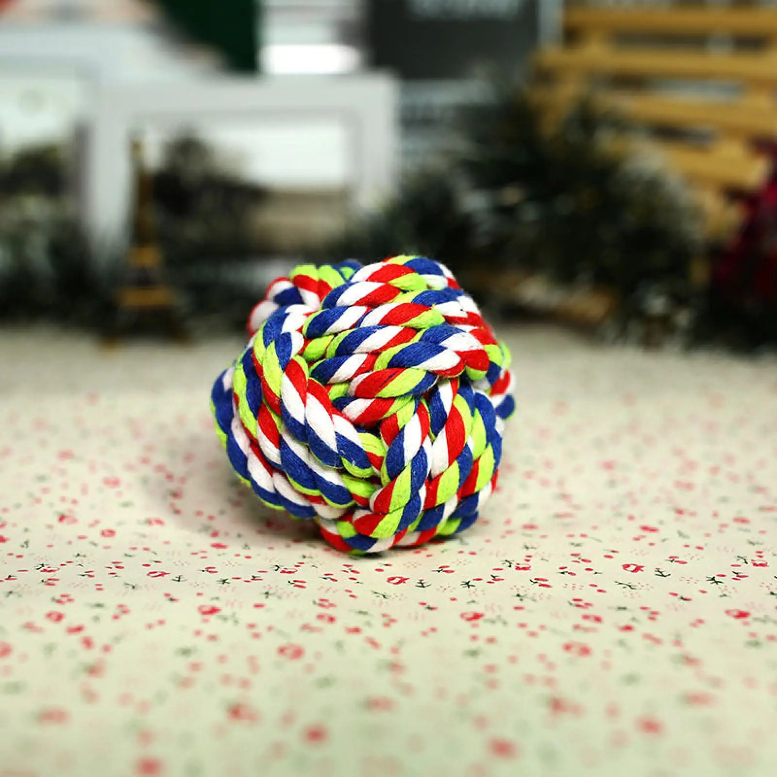 Cotton Rope Ball Dog Toy Durable Hand Woven 7cm Pet Toy