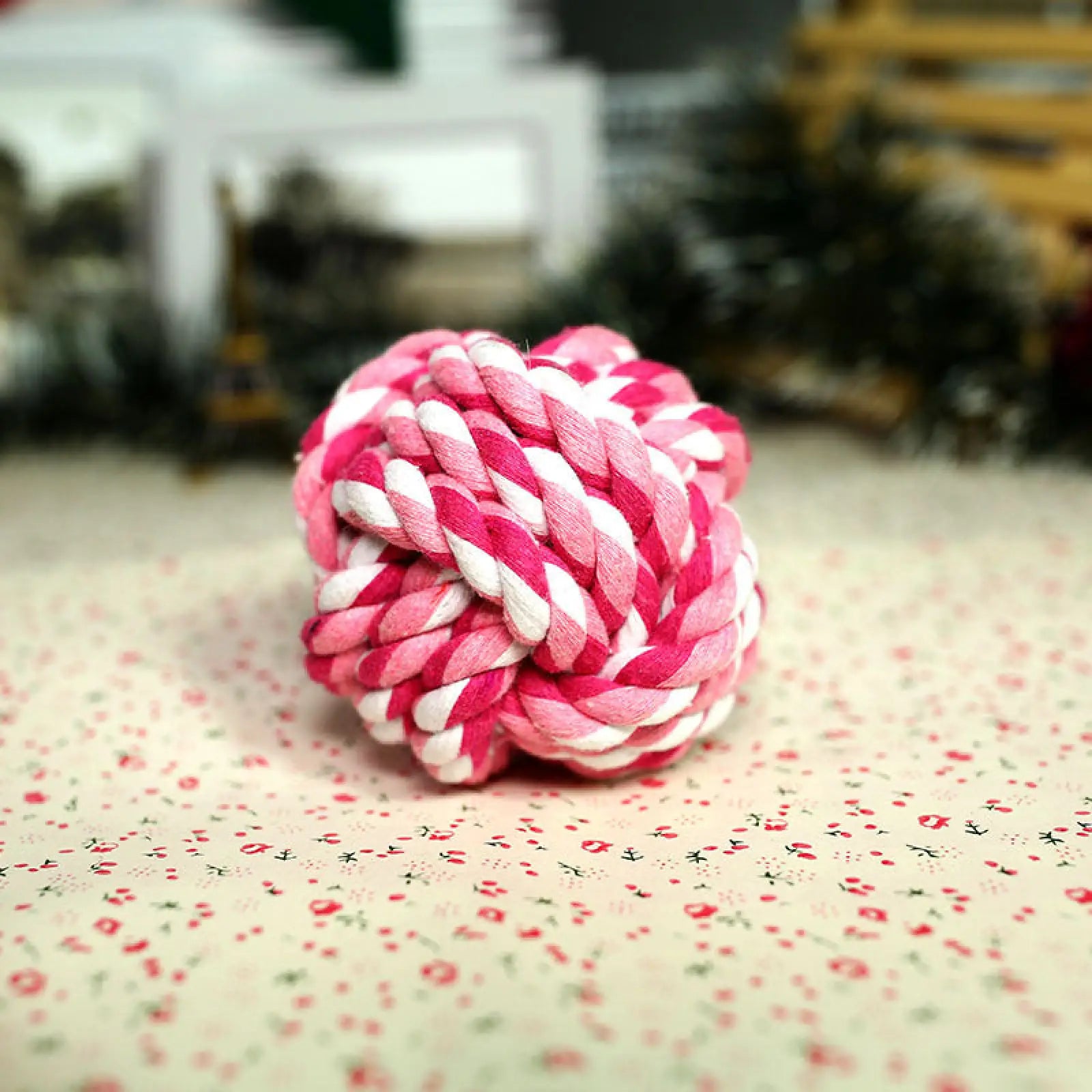 Cotton Rope Ball Dog Toy Durable Hand Woven 7cm Pet Toy