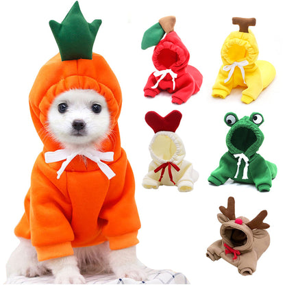 Cute Fruit Dog Hoodie Sweater — 7 Styles, Sizes XS–2XL