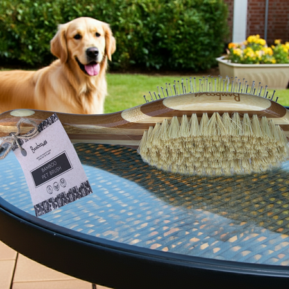 Bamboo Dog &amp; Pet Grooming Brush | Pet Bestseller