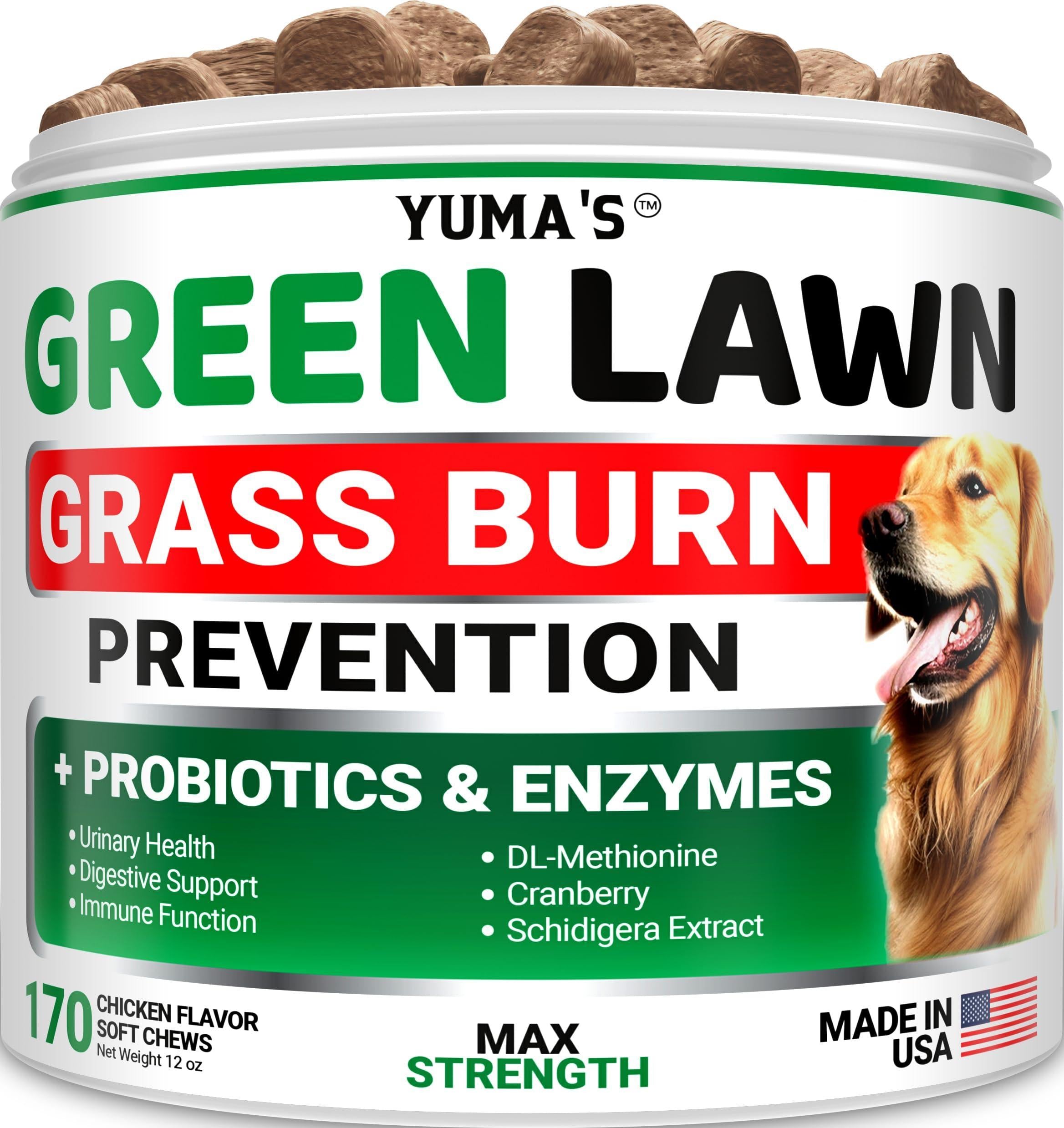 Green Lawn Chews for Dogs Urine Neutralizer Probiotics &amp; Digestive Enzymes