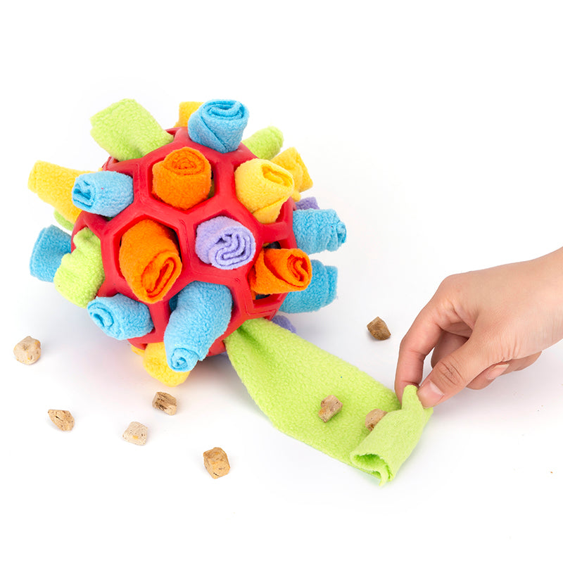 Pet Dog Sniff &amp; Snack Puzzle Ball  Snuffle Ball Canine Enrichment Nose Pad Toys