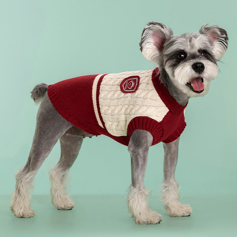 Pet Academy Style Thickened Warm Stretch Dog Sweater