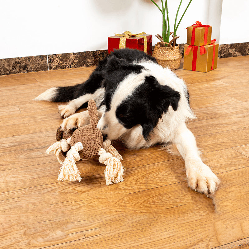 Dog Plush Shell Shape Containing Sound Paper Bb Called Bite-Resistant Molar Pet Toy Interactive Large Dog Puppy Pet Supplies