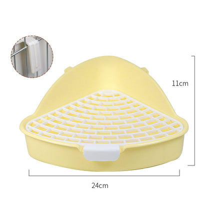 Rabbit Litter Box Bunny Corner Toilet Box Potty Trainer For Hamster Guinea Pig Ferret Rat Chinchialla Cage Pan
