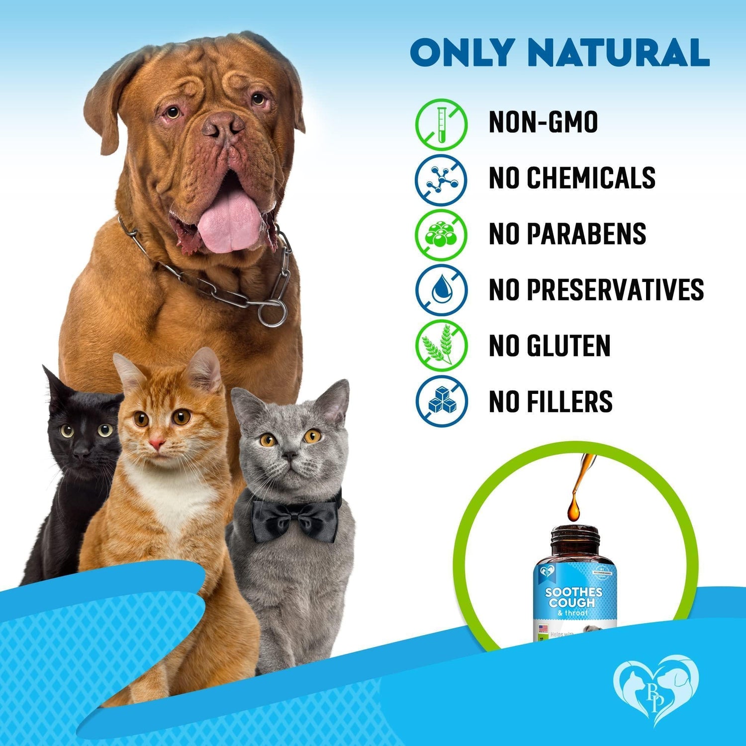 Kennel Cough Supplement for Dogs &amp; Cats Cold &amp; Cough Relief