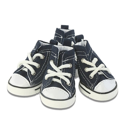 Denim Pet Shoes Breathable Canvas Sneakers for Dogs