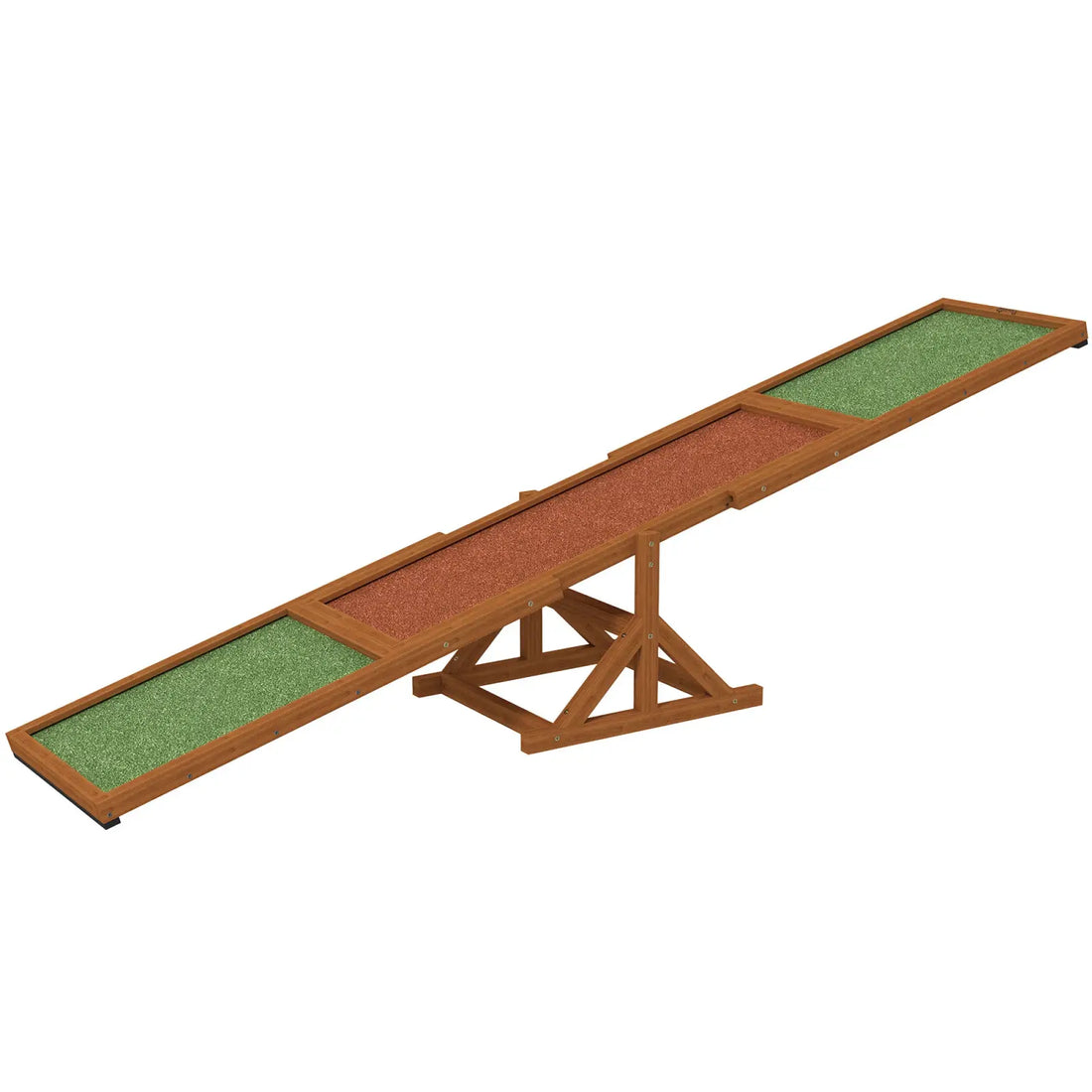 Dog Agility Seesaw Wooden Training Ramp Orange