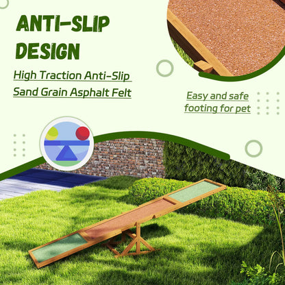Dog Agility Seesaw Wooden Training Ramp Orange