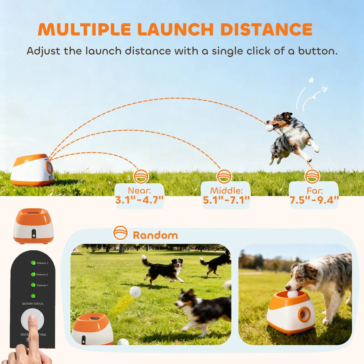 Dog Ball Launcher Automatic for Medium Large Dogs