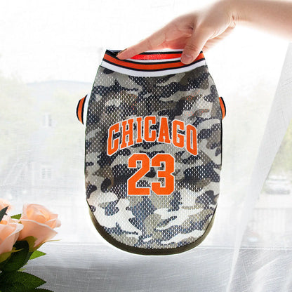 Dog Basketball Vest Mesh Summer Pet Clothes no 23