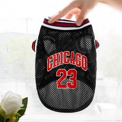 Dog Basketball Vest Mesh Summer Pet Clothes no 23