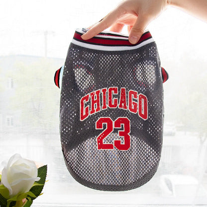 Dog Basketball Vest Mesh Summer Pet Clothes no 23