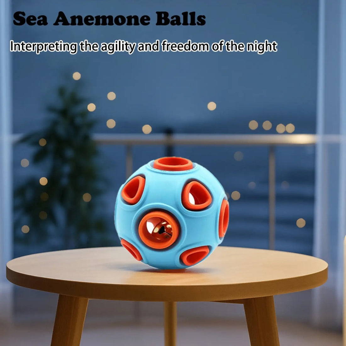 Dog Bell Ball 2 Pack Interactive Rubber Chew Toy