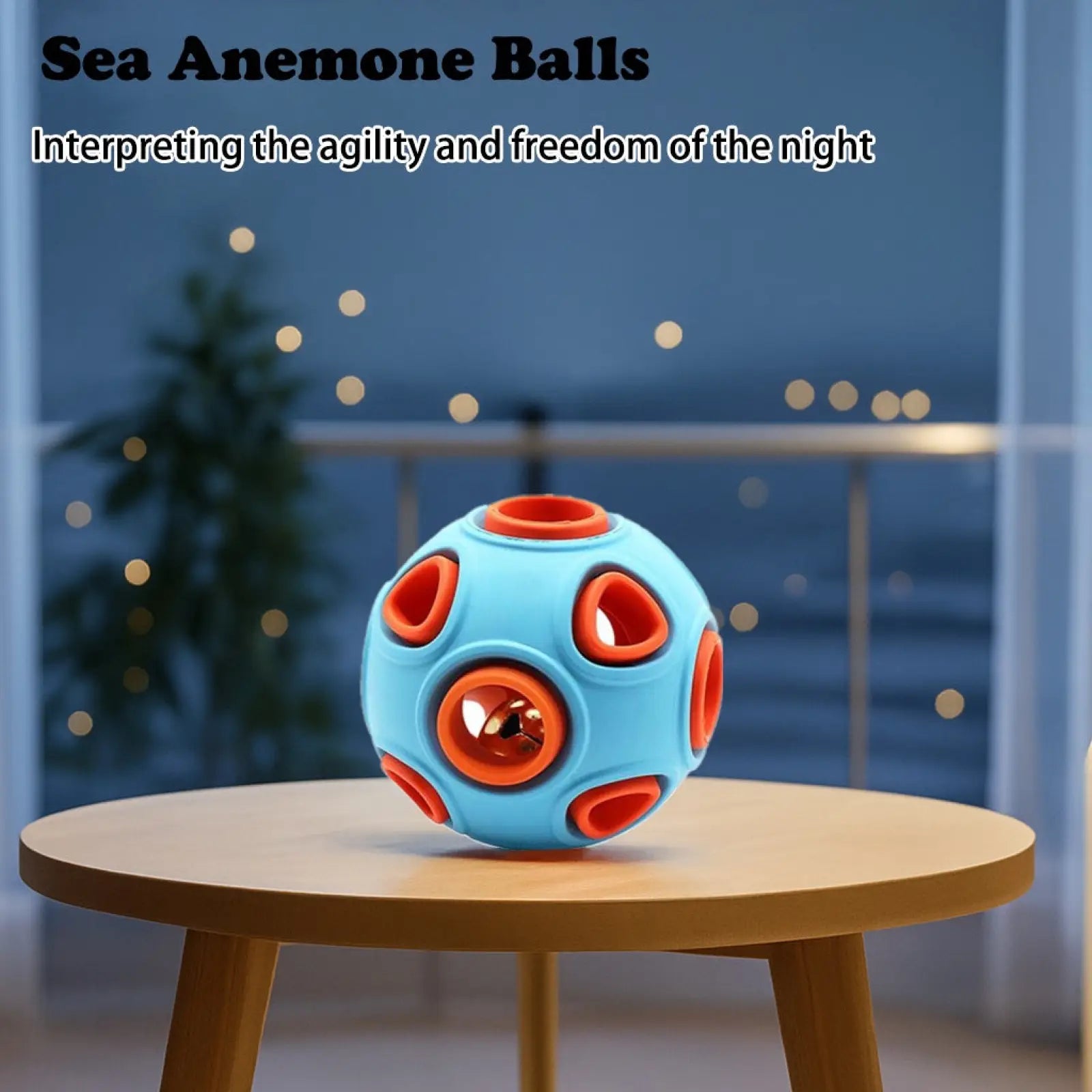 Dog Bell Ball 2 Pack Interactive Rubber Chew Toy