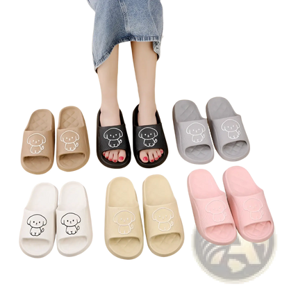 Dog Cartoon Slide Sandals Non Slip Eva House Shoes