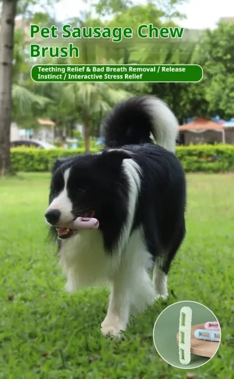 Dog Chew Toy Teeth Cleaning Sausage Brush Buddy