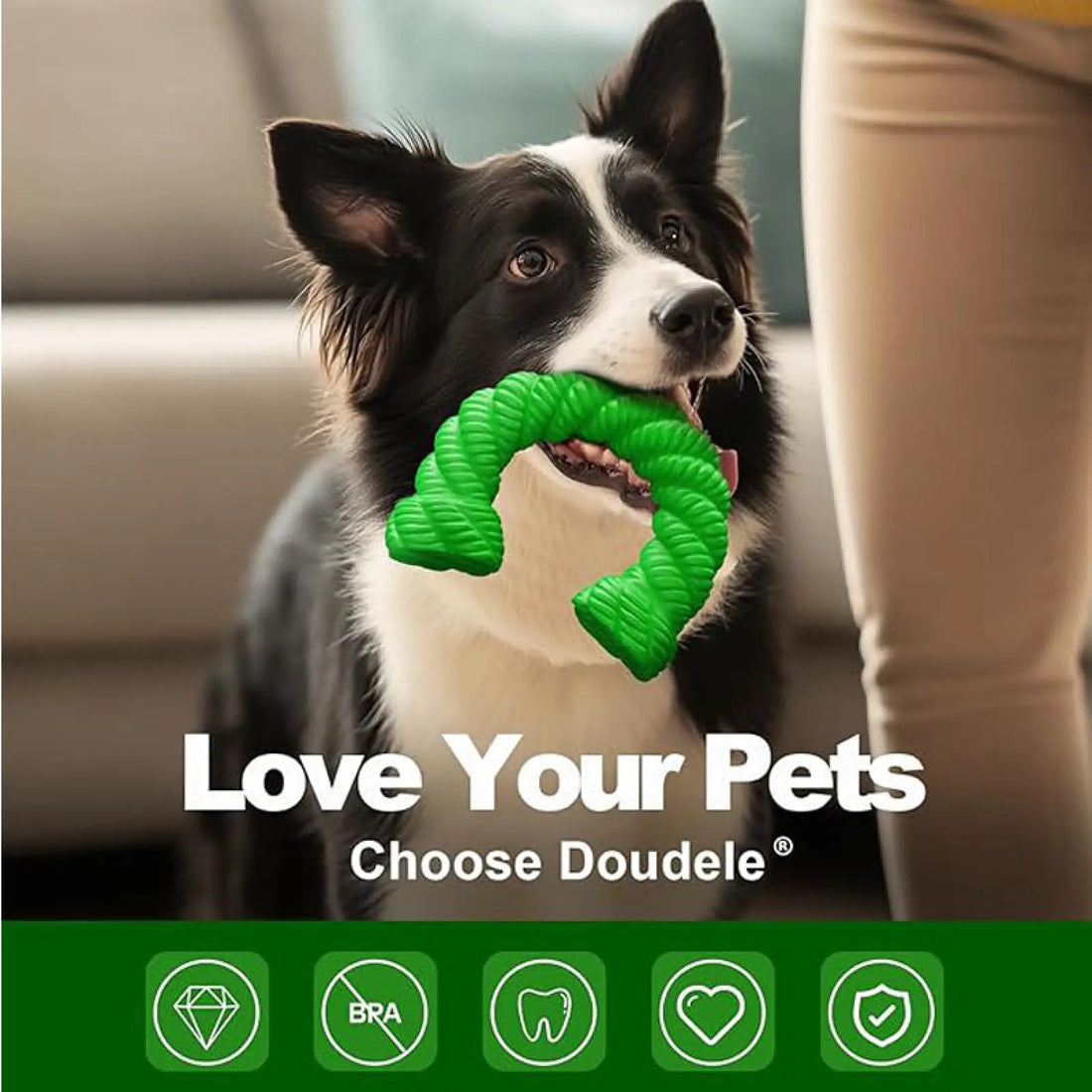 Dog Chew Toys for Aggressive Chewers Horseshoe Rubber