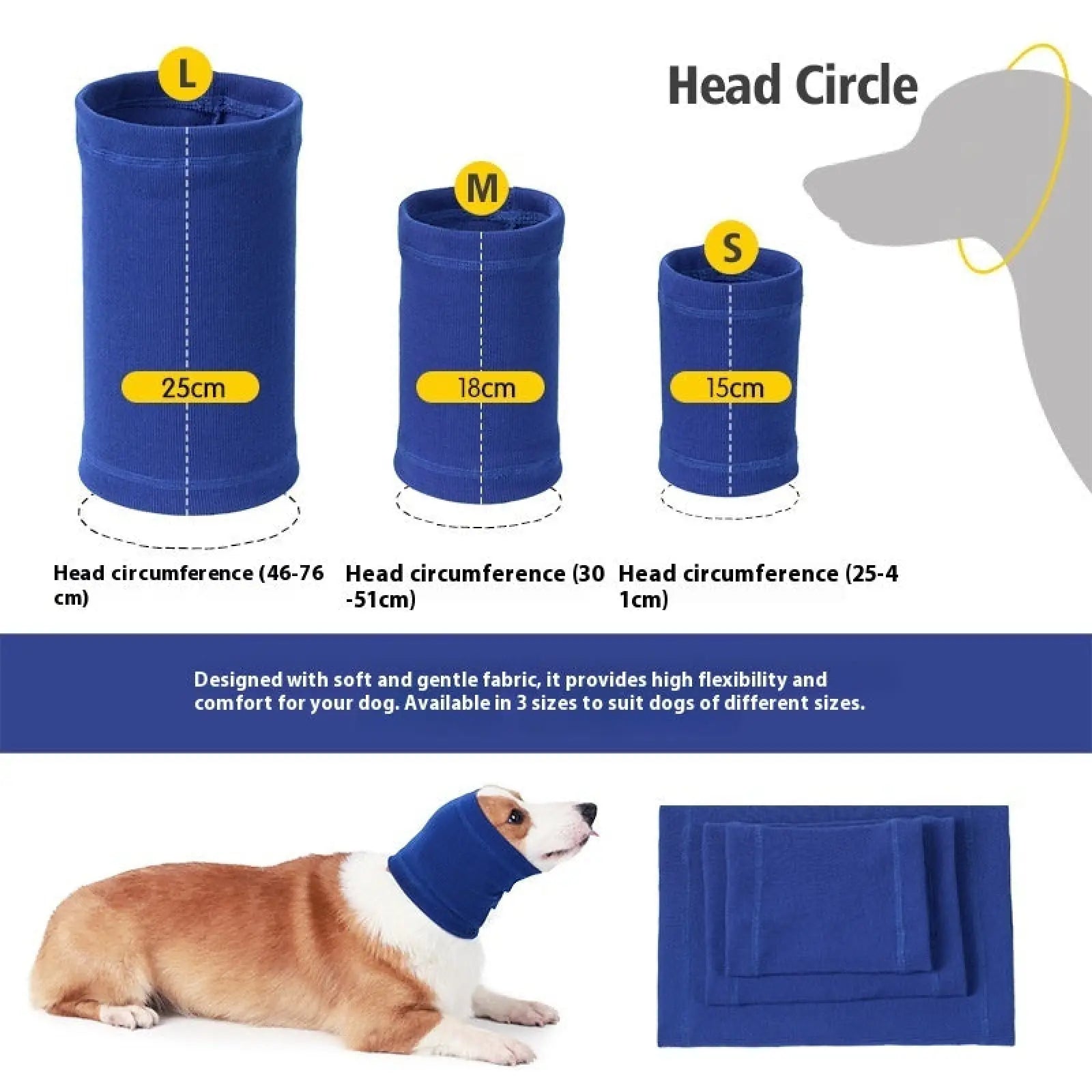 Dog Comforter Headband Scarf Polyester Wrap