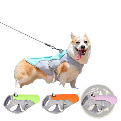 Dog Cooling Vest Reflective Sun Proof Mesh Harness