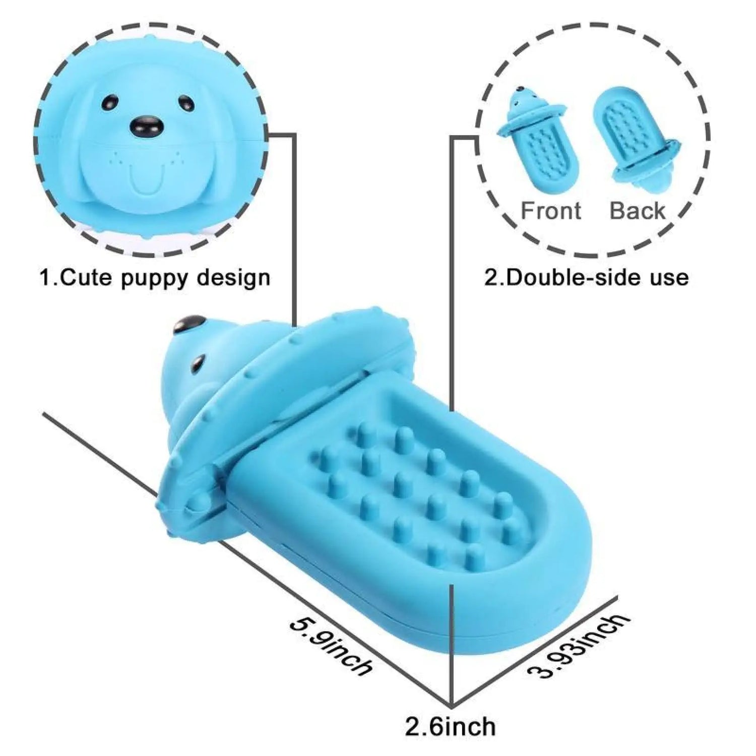 Dog Crate Slow Feeder Rubber Lick Pad Training Tool