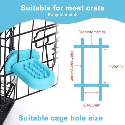 Dog Crate Slow Feeder Rubber Lick Pad Training Tool
