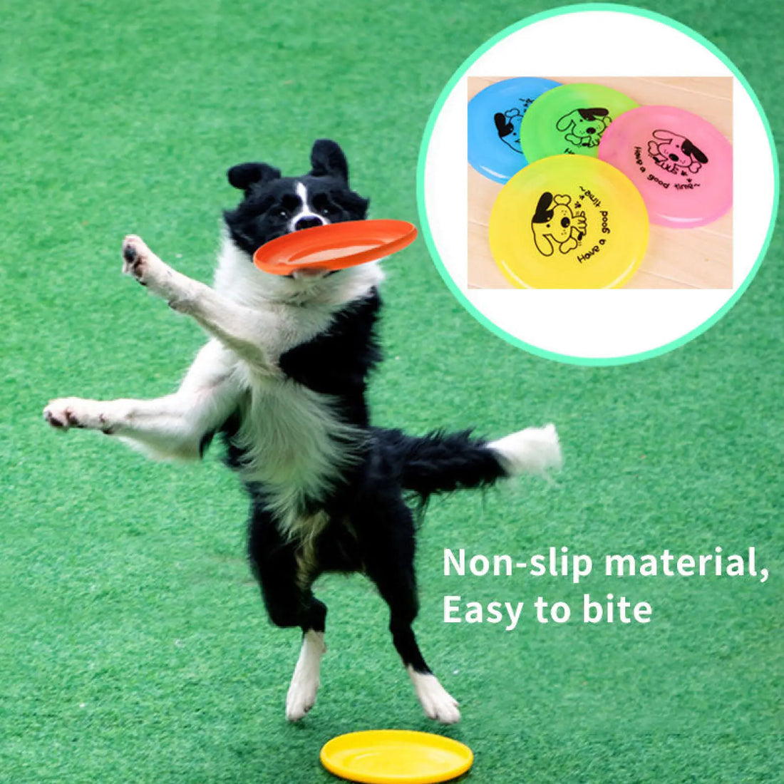 Dog Flying Disc Interactive Silicone Training Toy