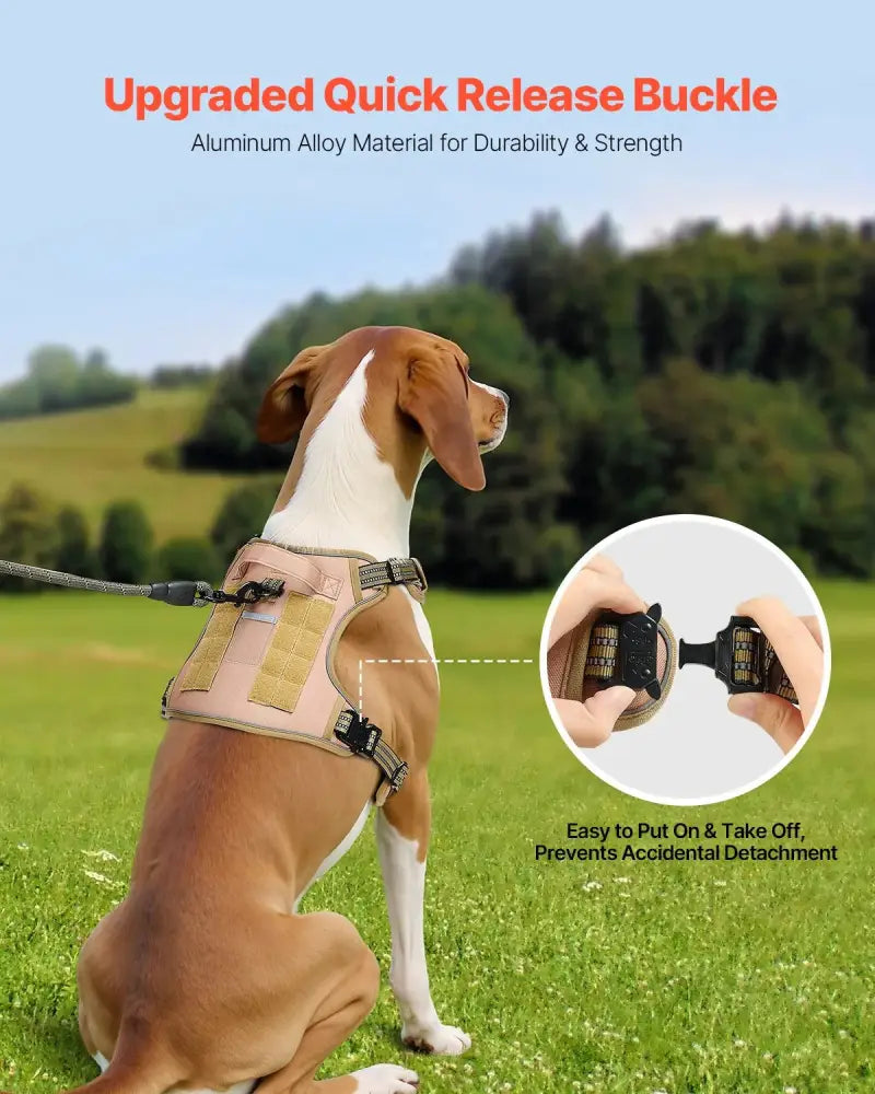 Tactical no Pull Heavy Duty Adjustable Dog Harness Vest