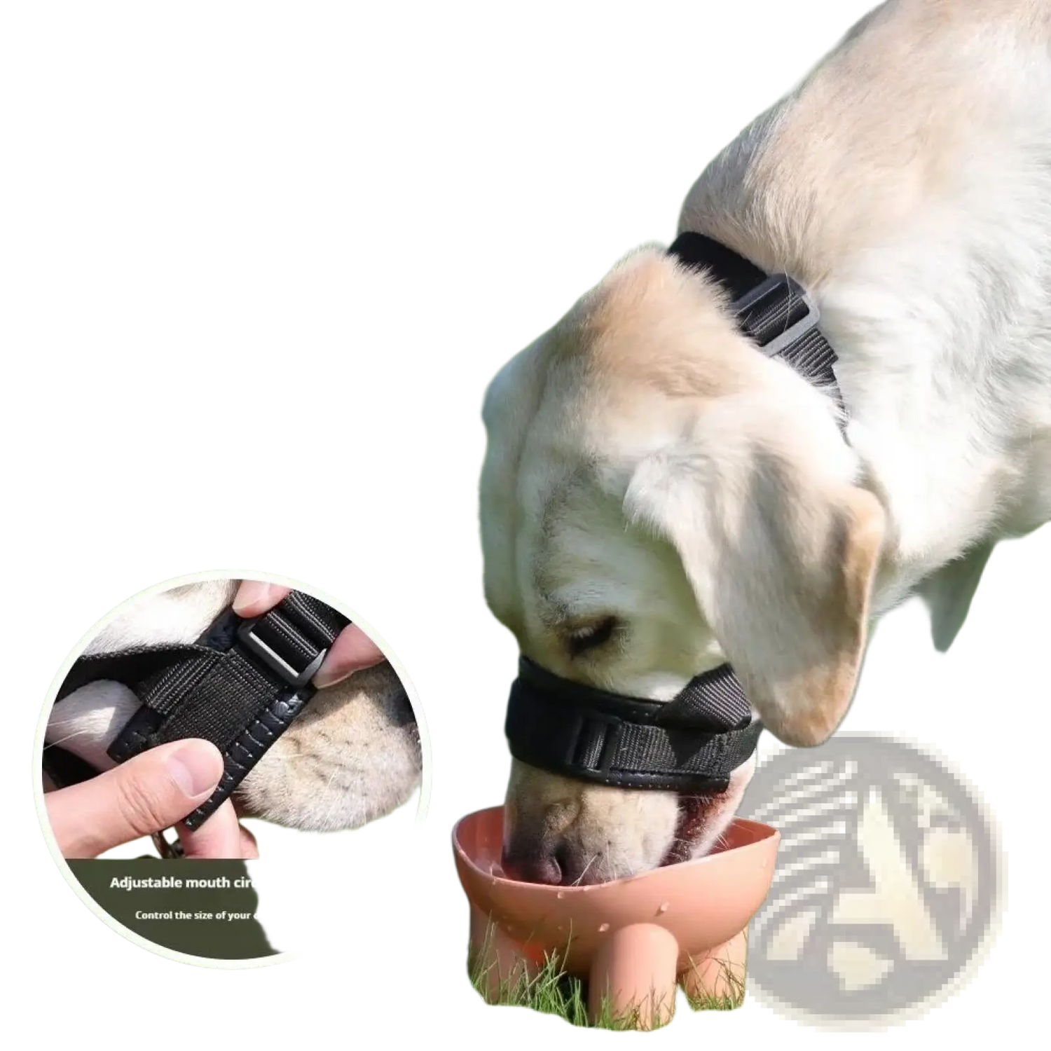 Dog Muzzle Adjustable Padded Nylon Anti Barking