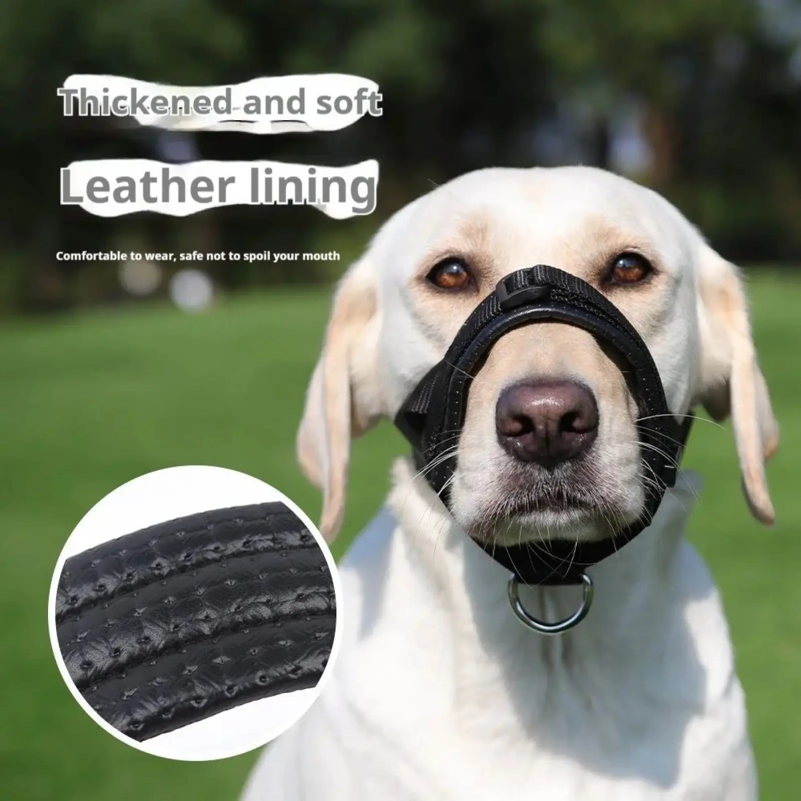 Dog Muzzle Adjustable Padded Nylon Anti Barking